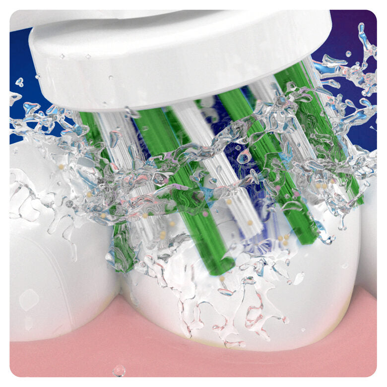 Oral-B CrossAction Testine Di Ricambio (Confezione Da 3 Pezzi), Con Tecnologia CleanMaximiser