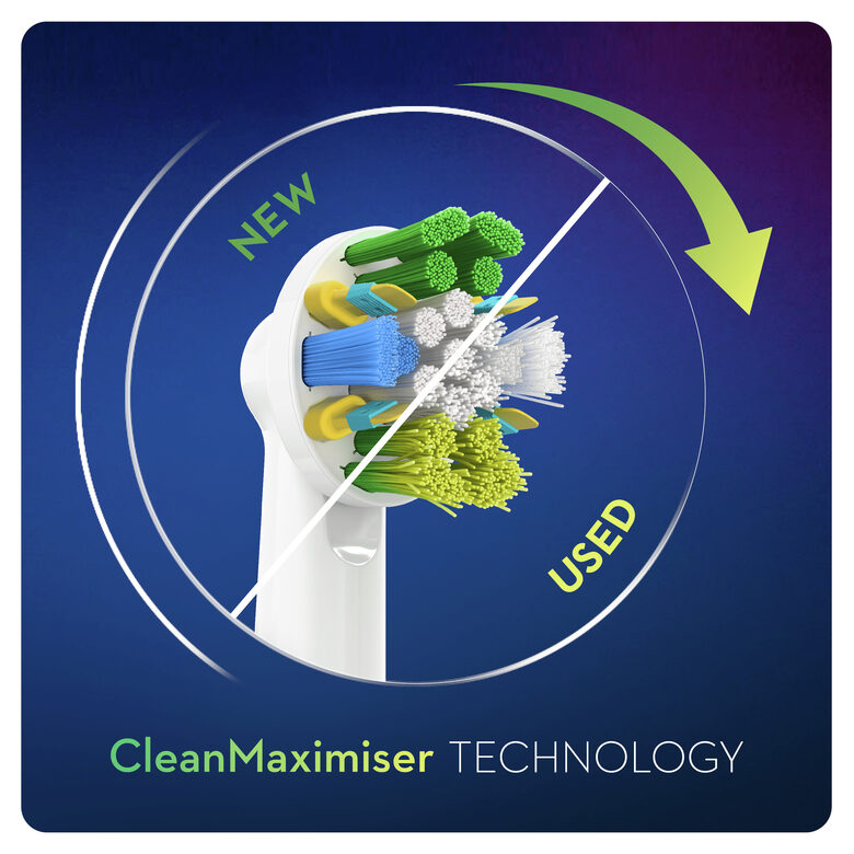 Oral-B FlossAction Testine Di Ricambio (Confezione Da 3 Pezzi) Con Tecnologia CleanMaximiser