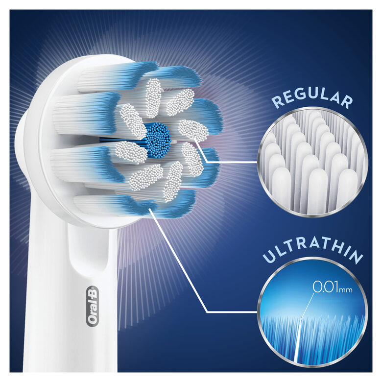 Oral-B Sensitive Clean Testine Di Ricambio, Confezione 3 Pezzi