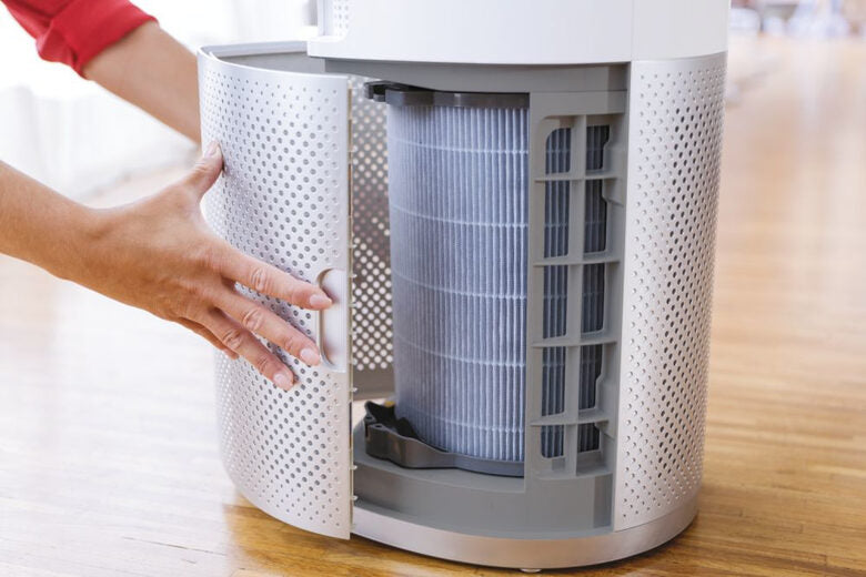 Hoover H-PURIFIER 700 purificatore 110 m² Argento, Bianco