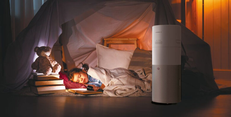 Hoover H-PURIFIER 700 purificatore 110 m² Argento, Bianco