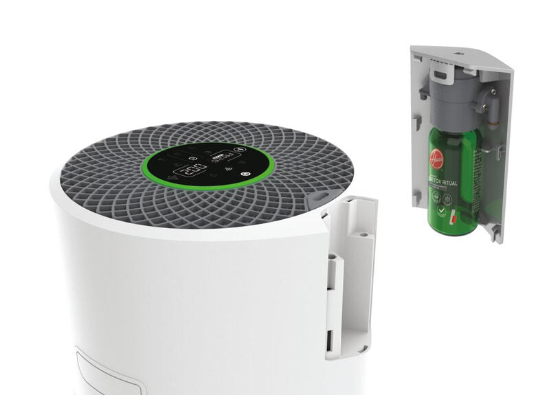 Hoover H-PURIFIER 700 purificatore 110 m² Argento, Bianco
