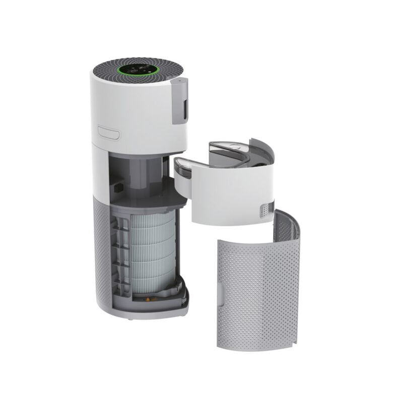 Hoover H-PURIFIER 700 purificatore 110 m² Argento, Bianco
