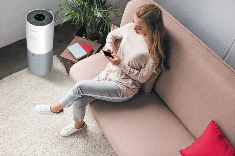 Hoover H-PURIFIER 700 purificatore 110 m² Argento, Bianco