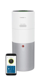 Hoover H-PURIFIER 700 purificatore 110 m² Argento, Bianco