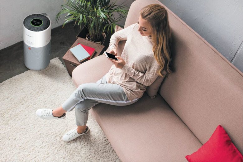 Hoover H-PURIFIER 500 purificatore 110 m² Argento, Bianco