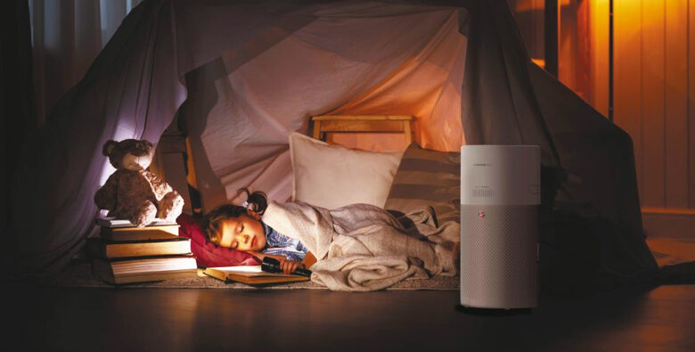 Hoover H-PURIFIER 500 purificatore 110 m² Argento, Bianco