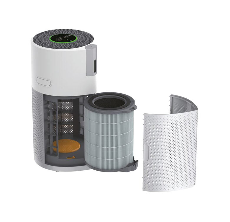 Hoover H-PURIFIER 500 purificatore 110 m² Argento, Bianco