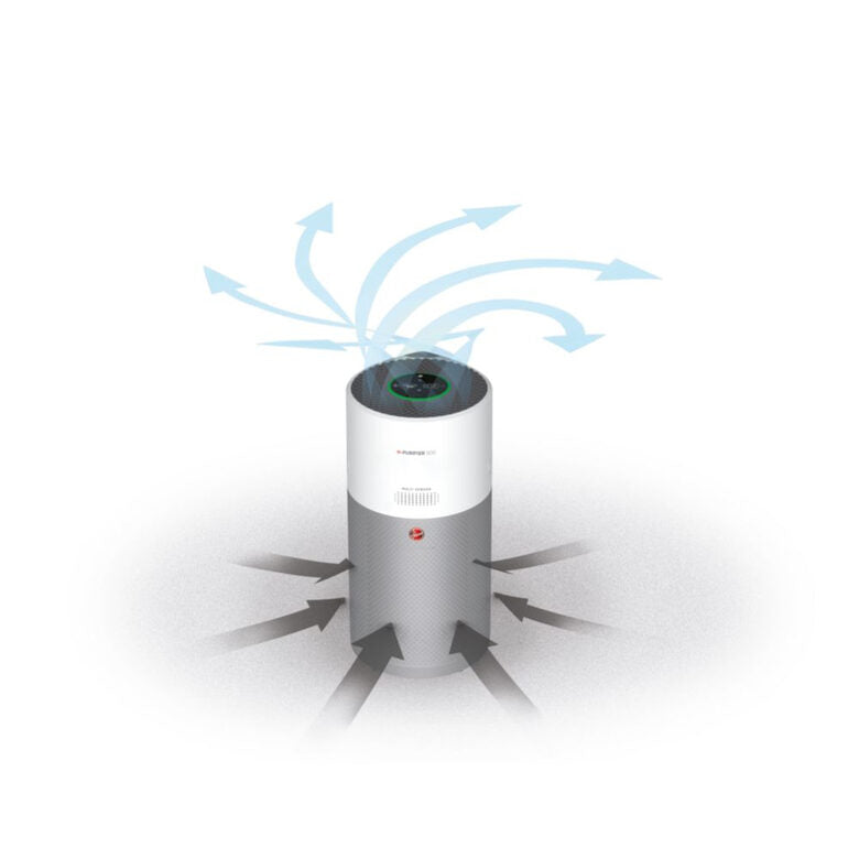 Hoover H-PURIFIER 500 purificatore 110 m² Argento, Bianco