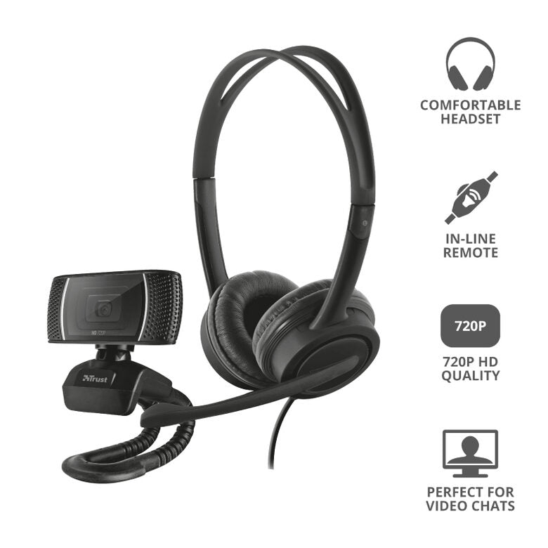 Trust Doba webcam 1280 x 720 Pixel USB Nero