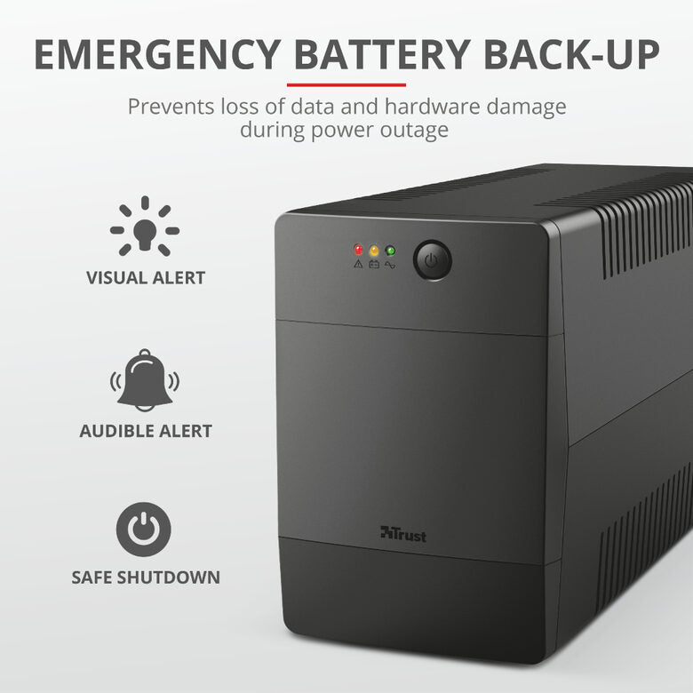Trust Paxxon 1 kVA 600 W 4 presa(e) AC