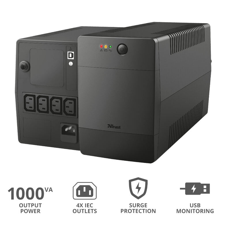 Trust Paxxon 1 kVA 600 W 4 presa(e) AC