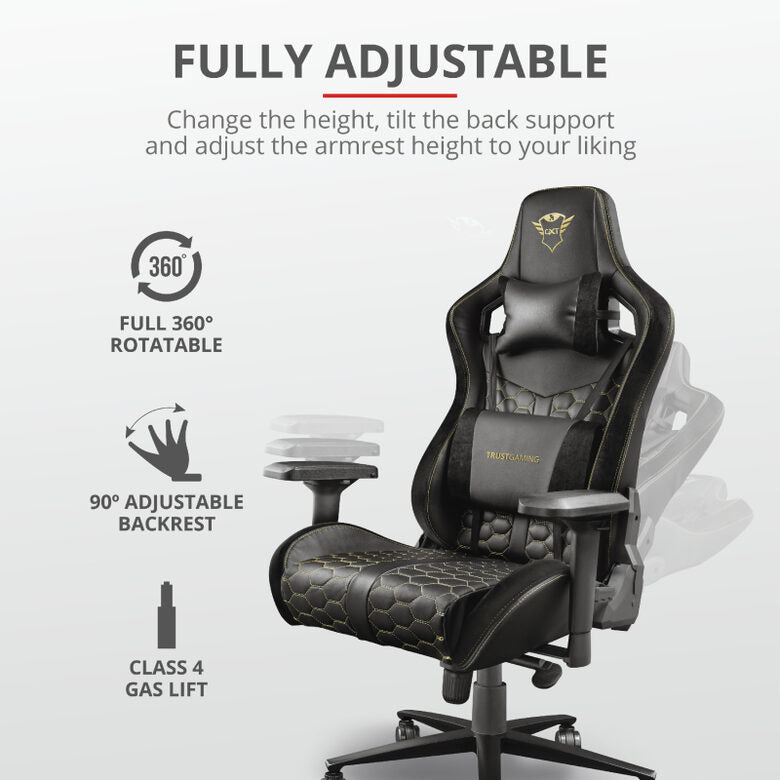 Trust GXT 712 Resto Pro Sedia per gaming universale Nero, Giallo