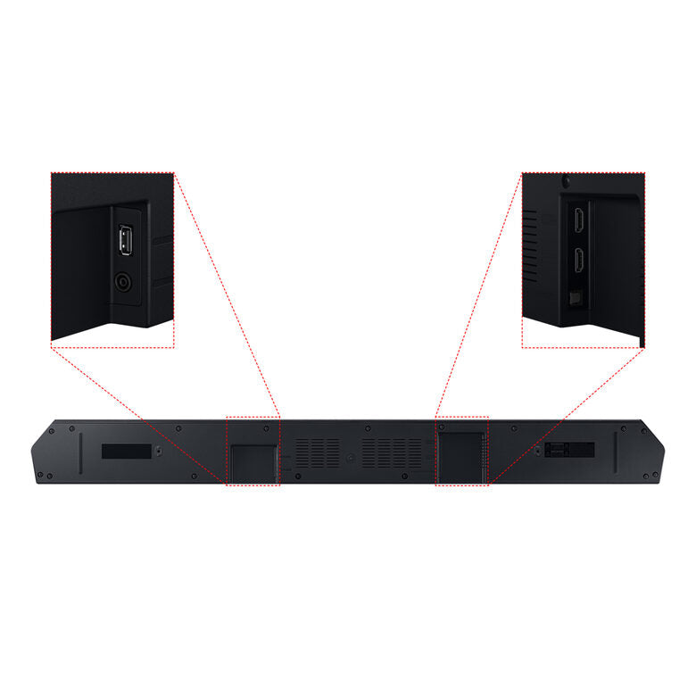 Samsung Soundbar HW-Q600C/ZF Serie Q, 9 speaker, Wireless Dolby Atmos, Audio a 3.1.2 canali, Q-Simphony, Compatibile con Alexa e Google Assistant, Black