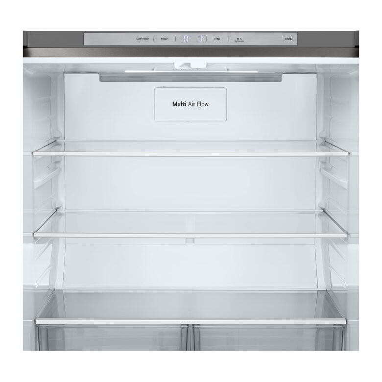LG GMB860PYDE Frigorifero Multidoor Slim, Classe E, 530L, Wi-Fi, Total No Frost, Argento