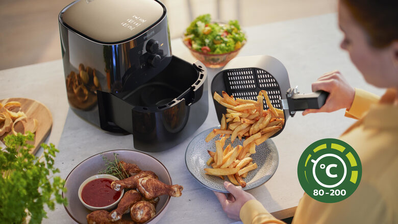 Philips Essential Friggitrice ad aria HD9200/90 da 4,1L e 0,8 kg con tecnologia Rapid Air