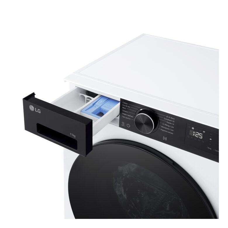 LG F4NX5011TKB Lavatrice Intelligente 11 kg Classe A-40% Bianco/Nero