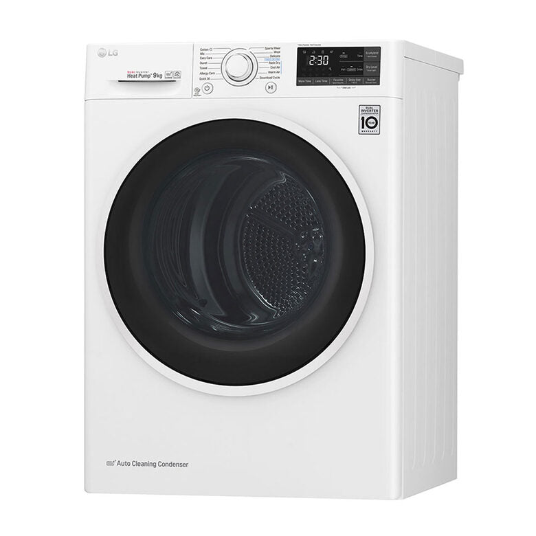 LG RH90V5AV6Q asciugatrice 9 kg Pompa di Calore Libera installazione Carica frontale A++