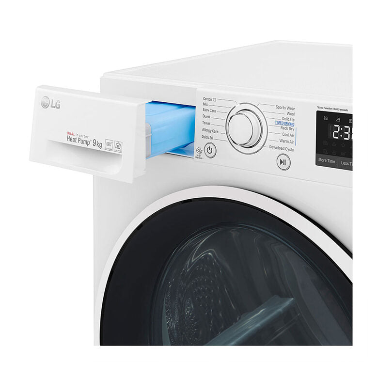 LG RH90V5AV6Q asciugatrice 9 kg Pompa di Calore Libera installazione Carica frontale A++