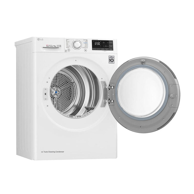 LG RH90V5AV6Q asciugatrice 9 kg Pompa di Calore Libera installazione Carica frontale A++