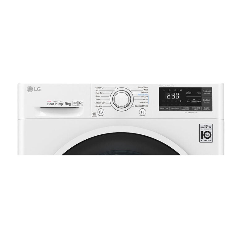 LG RH90V5AV6Q asciugatrice 9 kg Pompa di Calore Libera installazione Carica frontale A++