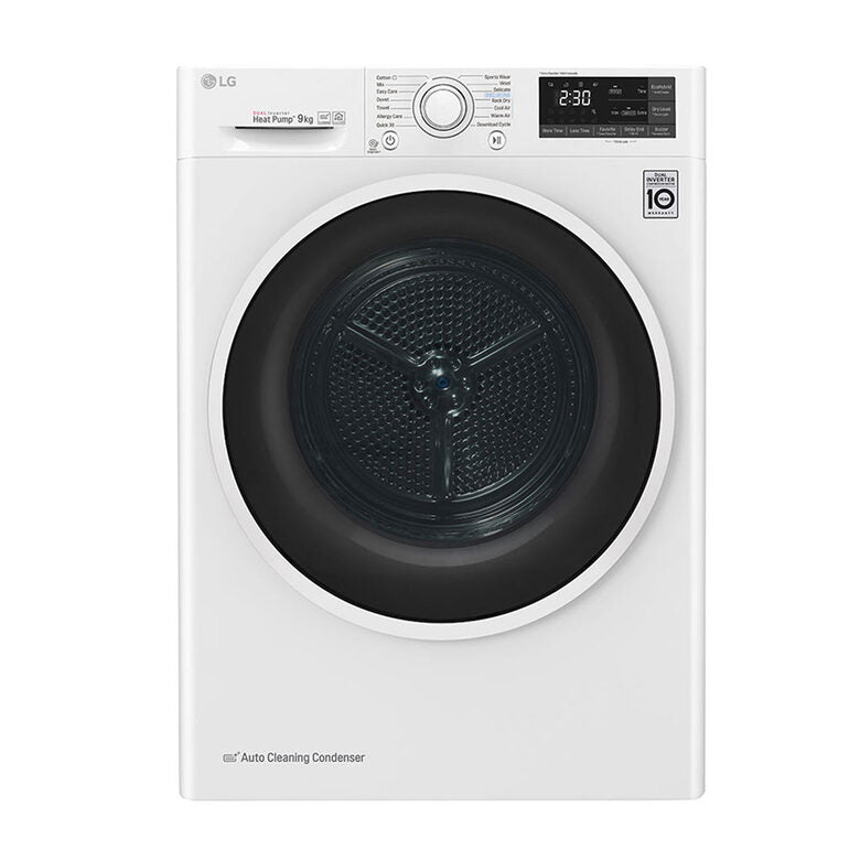 LG RH90V5AV6Q asciugatrice 9 kg Pompa di Calore Libera installazione Carica frontale A++