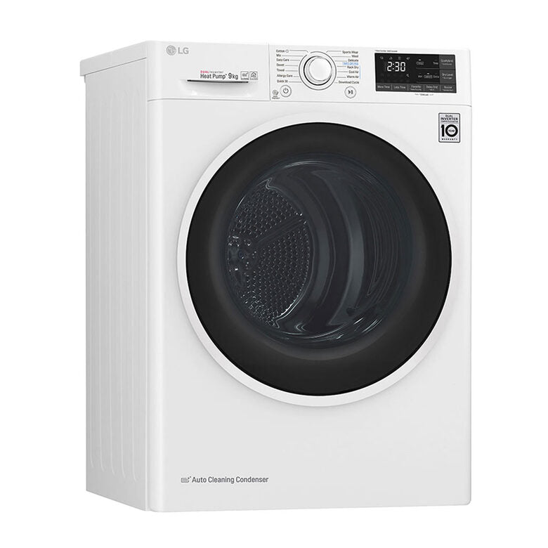 LG RH90V5AV6Q asciugatrice 9 kg Pompa di Calore Libera installazione Carica frontale A++