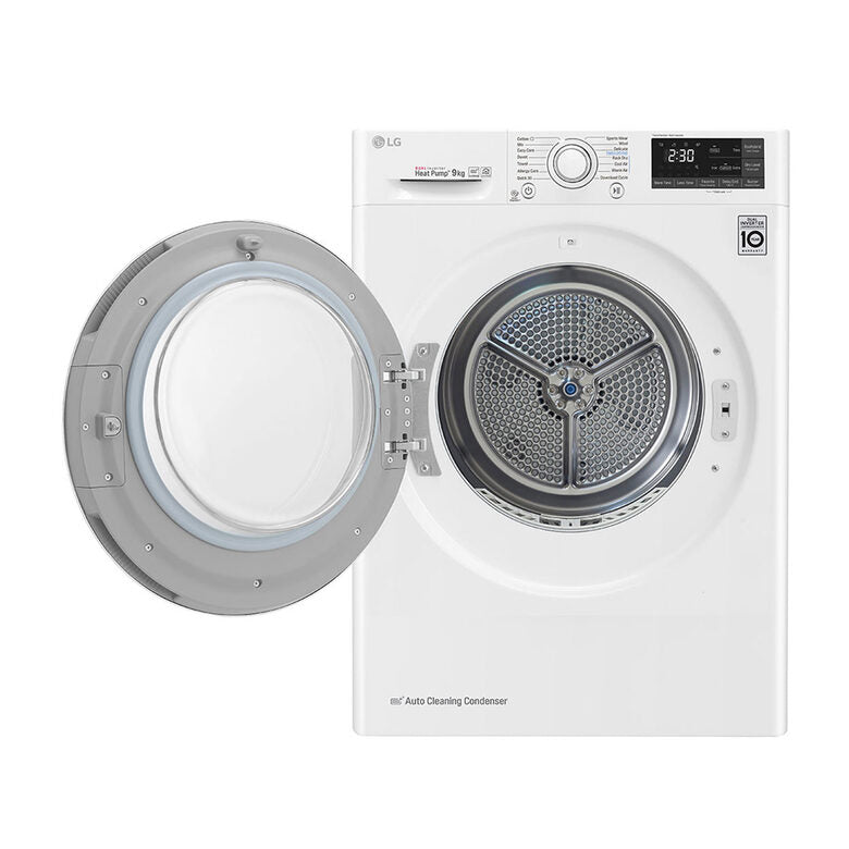 LG RH90V5AV6Q asciugatrice 9 kg Pompa di Calore Libera installazione Carica frontale A++