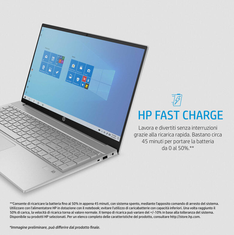 HP Pavilion 15-eh0018nl AMD Ryzen™ 7 4700U Computer portatile 39,6 cm (15.6") Full HD 12 GB DDR4-SDRAM 512 GB SSD Wi-Fi 5 (802.11ac) Windows 10 Home Argento
