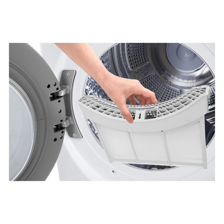 LG RH18U8AVCW Asciugatrice A Libera Installazione 18 Kg, Pompa Di Calore, Dual Inverter, Motore Direct Drive, AI Dry, Wi-Fi, Classe D, Bianca