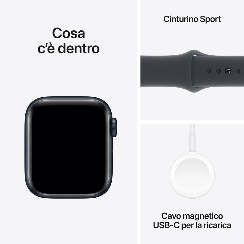 Apple Watch SE GPS + Cellular 40mm Cassa Alluminio Mezzanotte con Mezzanotte Sport Band - S/M