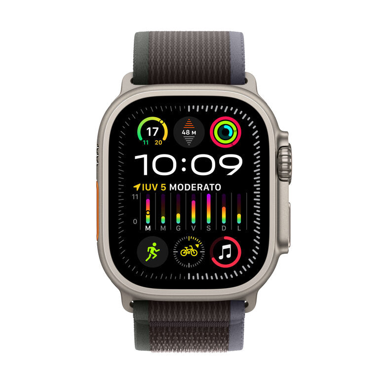 Apple Watch Ultra 2 GPS + Cellular, Cassa 49m in Titanio con Blu/Nero Trail Loop - S/M
