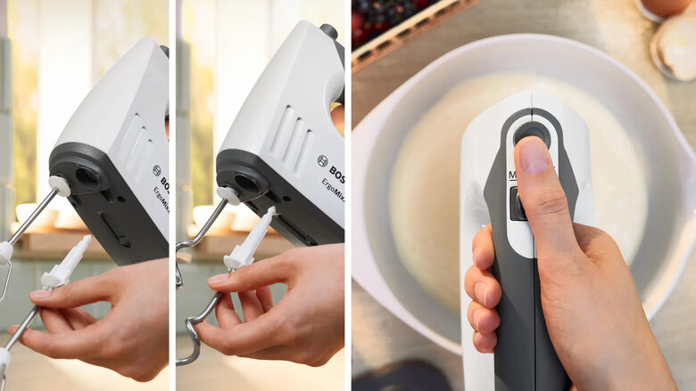 Bosch MFQ37490 Sbattitore ErgoMixx 750 W Bianco, grigio