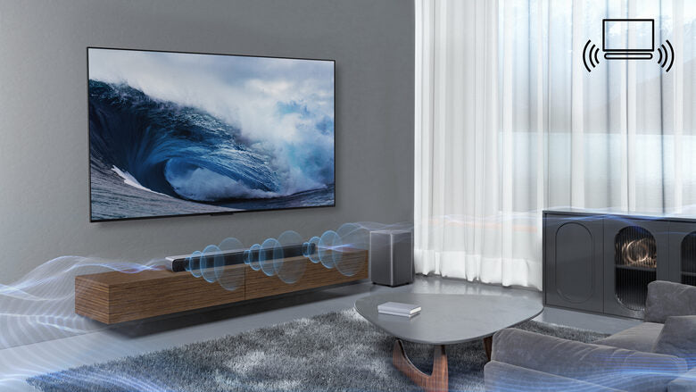 TCL S Soundbar S55H 2.1 canali, Dolby Atmos con Subwoofer integrato, supporto HDMI eARC, Bluetooth, 220W