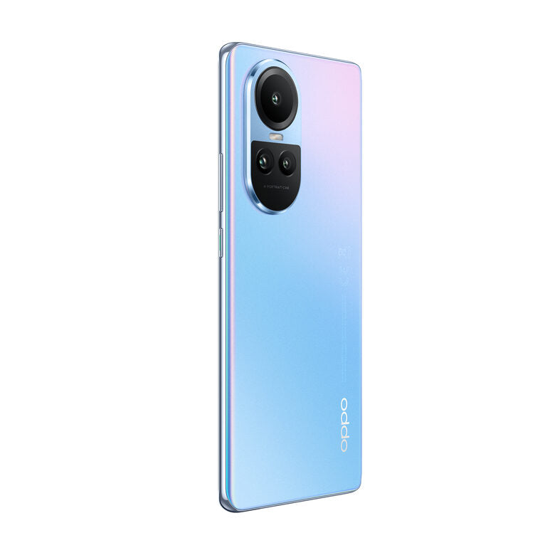 OPPO Reno Smartphone 5G, AI Tripla fotocamera 64+32+8MP, Selfie 32MP, Display 6.7" 120HZ AMOLED, 5000 mAh, RAM 8GB (Esp. fino 16GB) + ROM 256GB, [Versione Italia], Colore Ice Blue