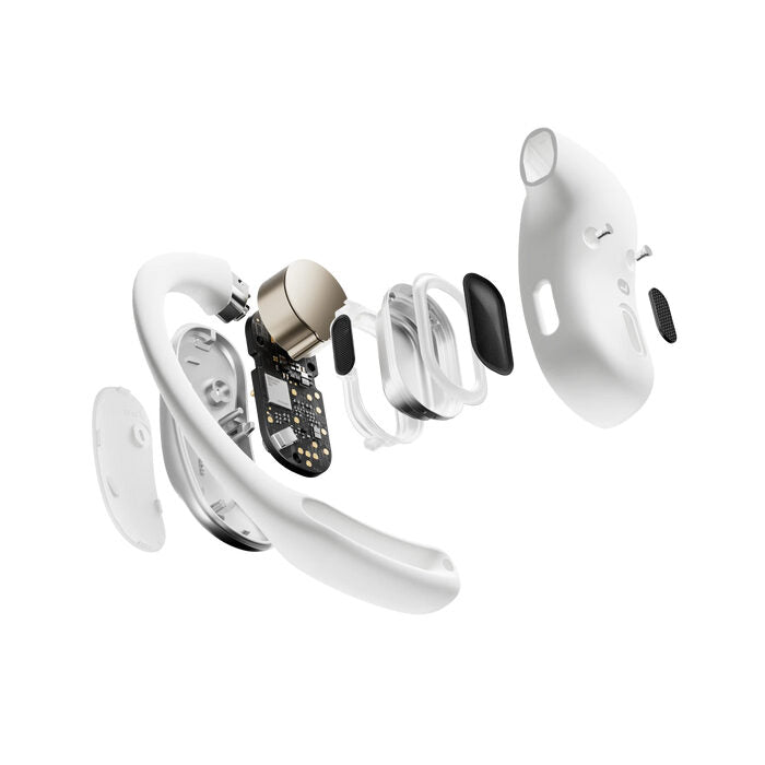 SHOKZ OpenFit Air, weiss Auricolare Wireless A clip Chiamate/Musica/Sport/Tutti i giorni Bluetooth Bianco