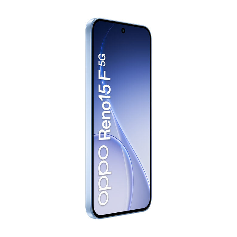 OPPO Reno15 F 5G AI Smartphone, Tripla fotocamera 50+8+2MP, Selfie 50MP, Display 6.57” 120HZ AMOLED FHD+, 6500mAh, RAM 8GB(Esp2GB/4GB/8GB)+ROM 256GB [Versione Italia], Aurora Blue