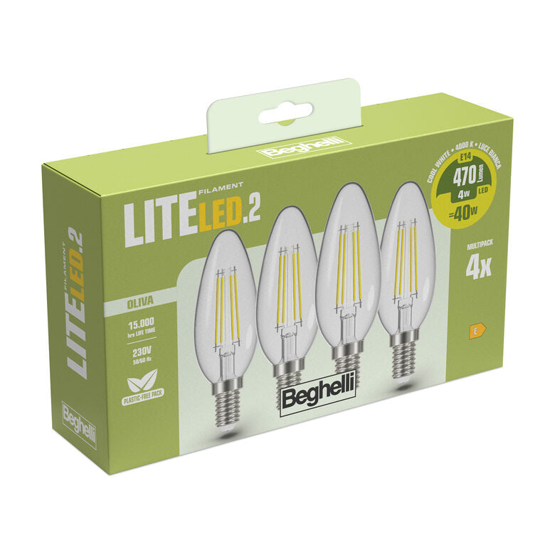 Beghelli 58124 lampada LED 4 W E14 E