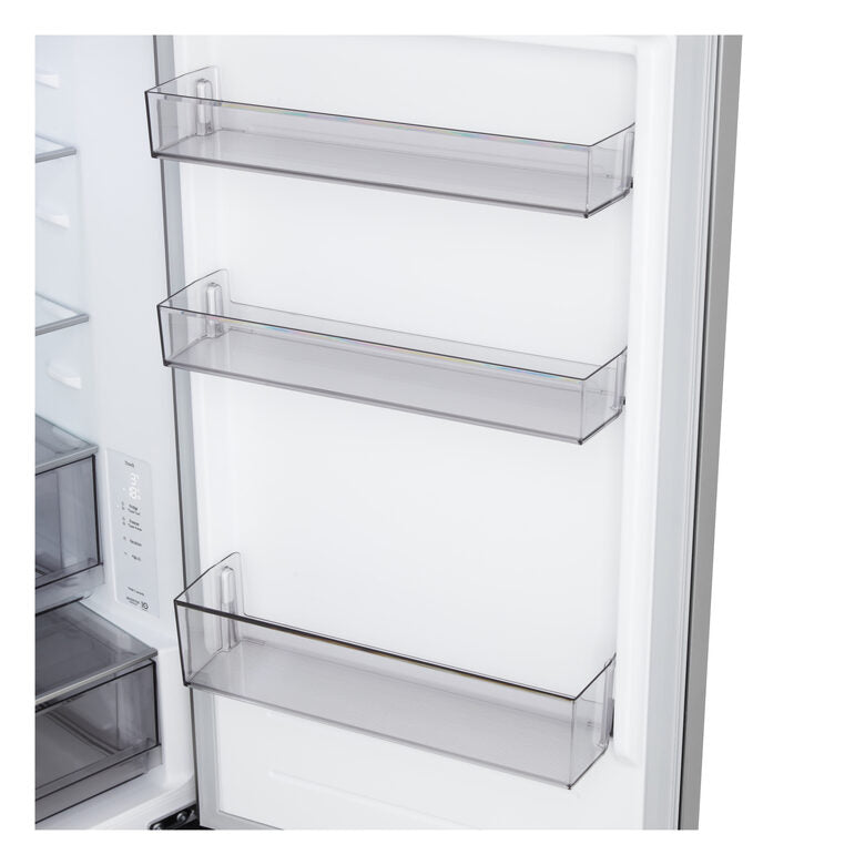 LG GBBSJ2CCPY Frigorifero Combinato A Libera Installazione, Fit & Max, AI Inverter, Wi-Fi, Door Cooling, Total No Frost, Classe C, Acciaio Inox