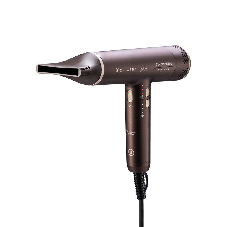 Bellissima Ceramisonic Asciugacapelli, Motore Digitale ad alta velocità, ultraleggero, con tecnologia Tecnologia Ion Ceramic Hi-Pro, ioni, 3 velocità, 3 temperature, Impostazione Gentle Dry,