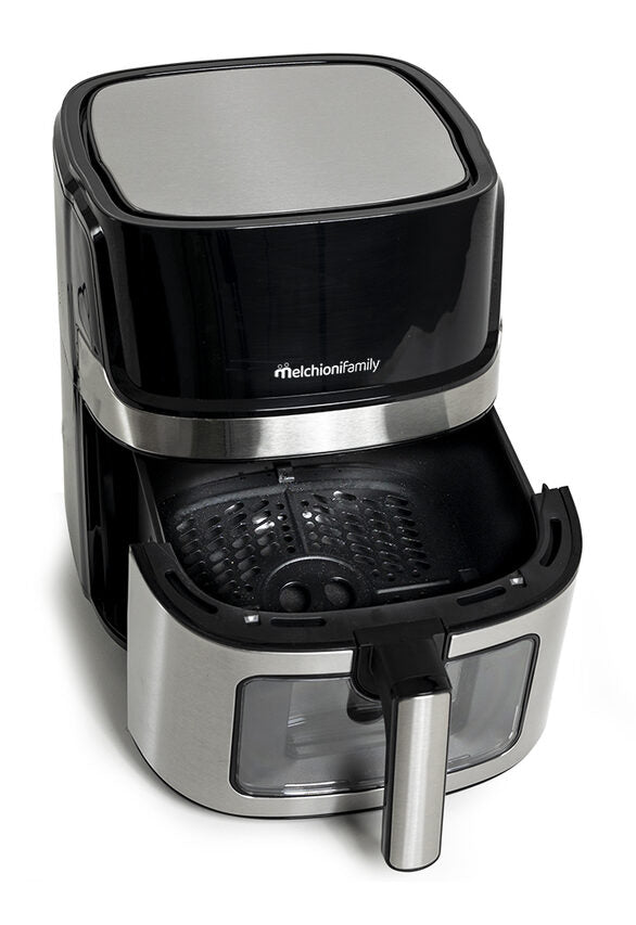 Melchioni 118340033 friggitrice Singolo 6,5 L Indipendente 1600 W Nero, Stainless steel