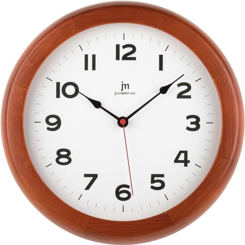 Lowell Justaminute 21034C orologio da parete e da tavolo Orologio al quarzo Rotondo Marrone, Bianco