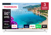 Thomson 50UA5S13W Televisione Smart TV 50 Pollici Led 4K Ultra Hd Wi-fi Bianco