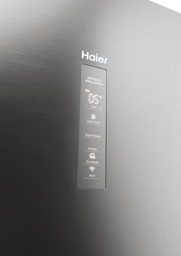 Haier HDPW7620ANPK 2D 60 Serie 7 Pro Frigorifero Combinato A Libera Installazione, No Frost, Tecnologia Haier Air Surround, Led Daylight, Classe A, Acciaio Inox