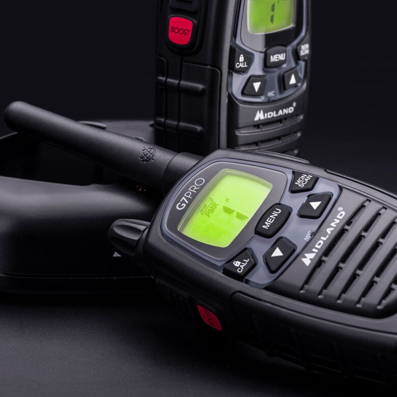 Midland G7 Pro Walkie Talkie ricetrasmittente 69 canali 446.00625 - 446.09375 MHz Nero