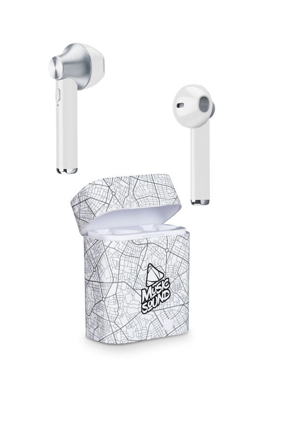 Cellularline AQL True Wireless Bluetooth In-Ear Headset Music Sound weiß1 - Headset - Kabellos Auricolare True Wireless Stereo (TWS) MUSICA Bianco