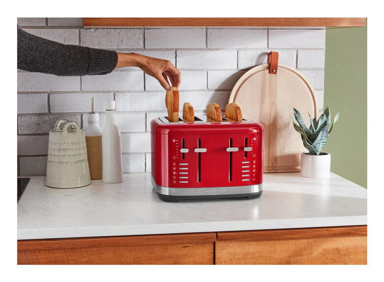 KitchenAid 5KMT4109EER Tostapane 4 fetta/e 1640 W Rosso, Acciaio inox