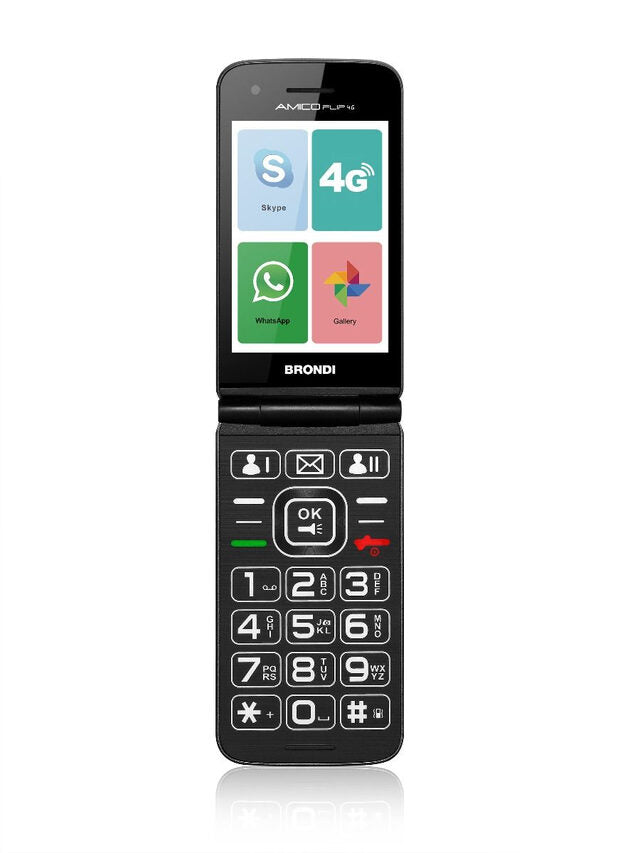 Brondi Amico Flip 4G 8,89 cm (3.5") 136 g Grigio Telefono cellulare basico