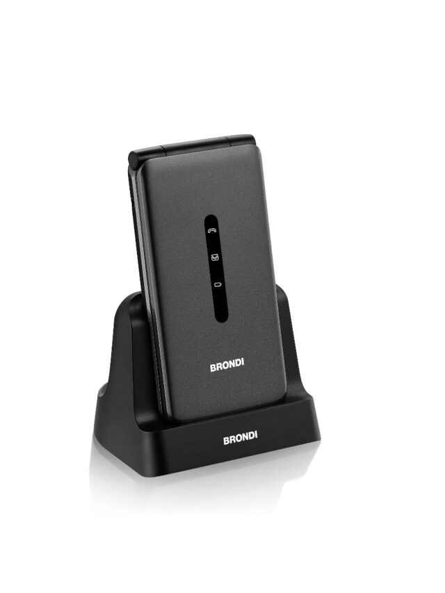 Brondi Amico Flip 4G 8,89 cm (3.5") 136 g Grigio Telefono cellulare basico