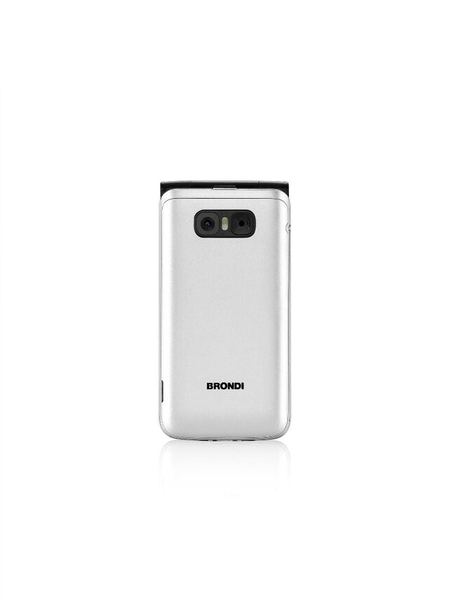 Brondi Amico Flip 4G 8,89 cm (3.5") 136 g Argento Telefono cellulare basico